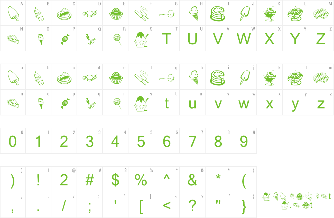 Font KR Sweet Tooth preview